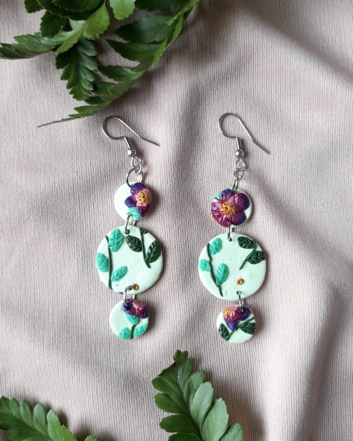 Brinco Floral Pistache