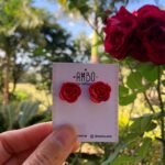 Brinco Rosa Vermelha