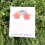 Brinco Florzinha Rosa